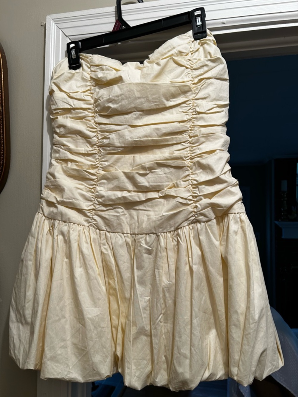 NWT All in Favor Strapless Ruched Mini Balloon Dress